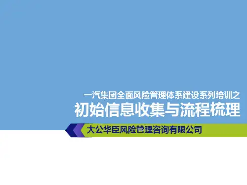 初始信息收集与流程梳理经典