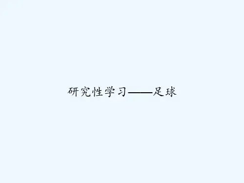 研究性学习——足球 PPT