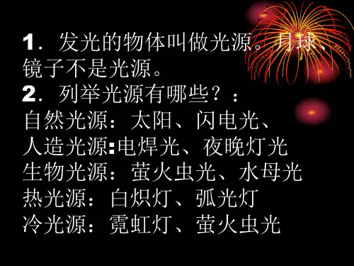 五年级科学11认识光