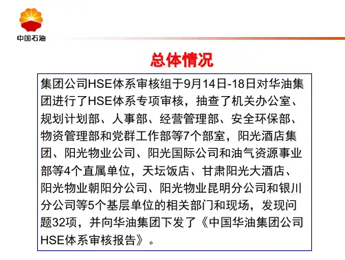 基层单位HSE标准化汇报材料