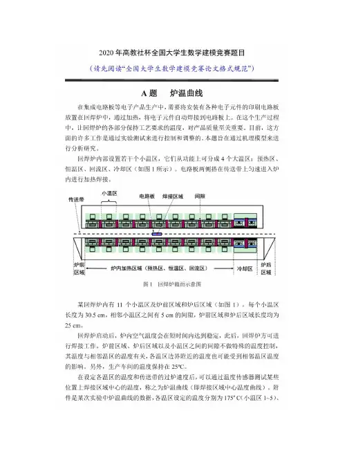 2020年全国大学生数学建模竞赛题目及附件全