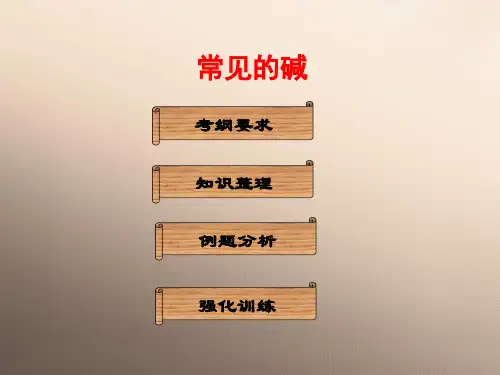 人教版初中化学九下10.1 常见的酸和碱 - 常见的碱 课件优秀课件