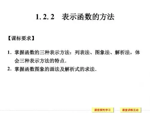 《1.2.2 表示函数的方法》课件2-优质公开课-湘教必修1精品