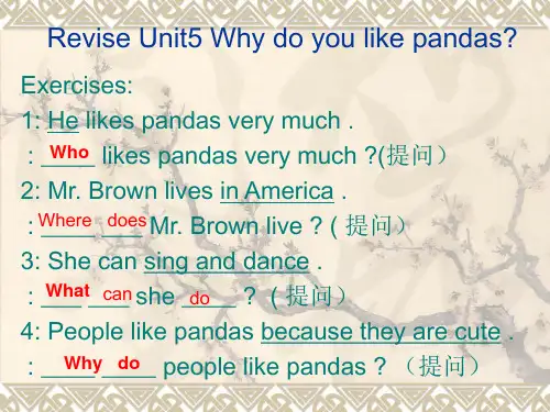 Revise Unit5 Why do you like pandas
