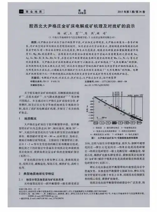 胶西北大尹格庄金矿床电解成矿机理及对找矿的启示