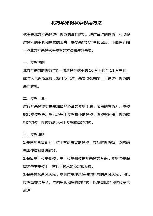 北方苹果树秋季修剪方法