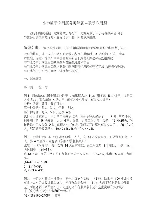 小学数学应用题分类解题-盈亏应用题