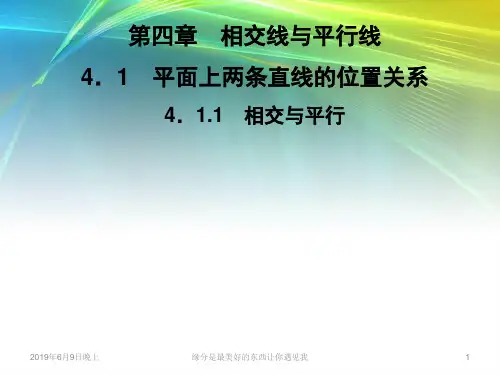 七年级数学下册相交线与平行线平面上两条直线的位置关系相交与平行