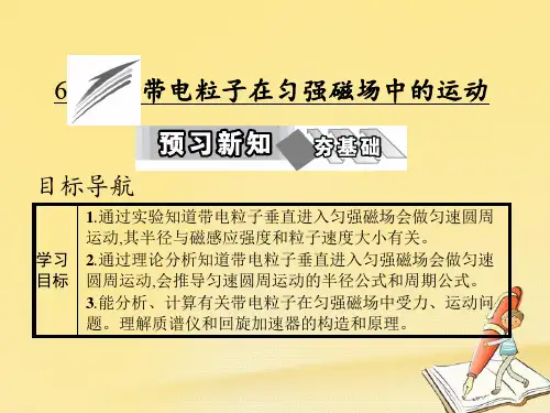 2018-2019学年高二物理人教版选修3-1课件：第三章 6 带电粒子在匀强磁场中的运动
