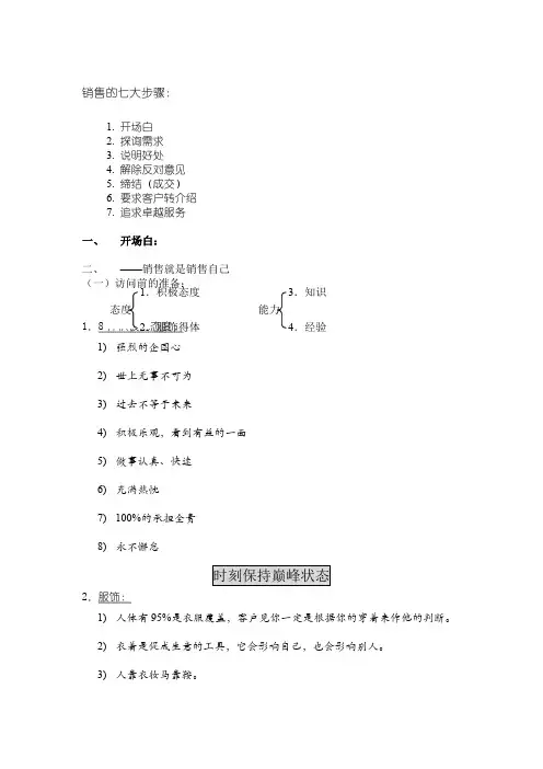 销售七大步骤