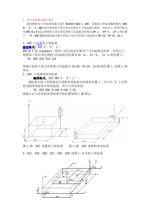 铣床指令详解