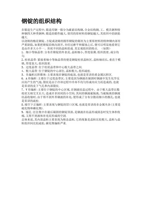 钢锭的组织结构