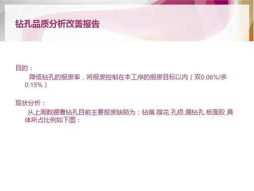 钻孔品质改善报告