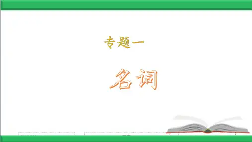 初中英语语法-名词复习课件(PPT16张)