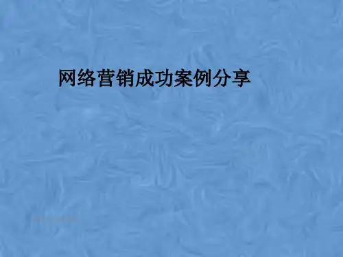 网络营销成功案例分享