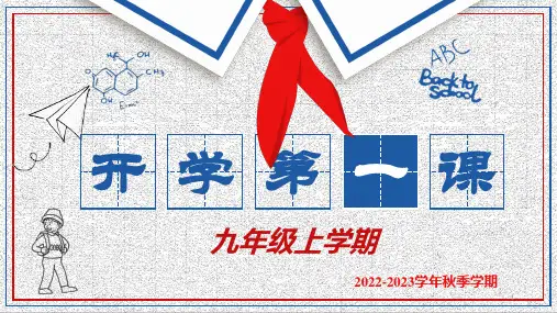 九年级开学第一课主题班会课件