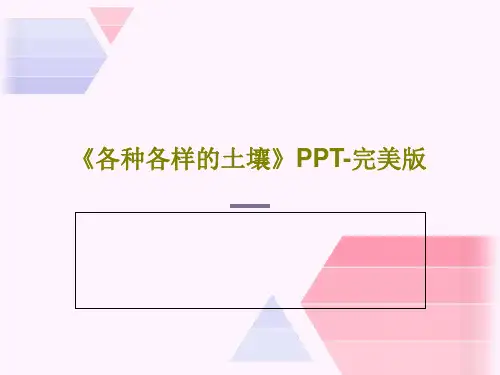 《各种各样的土壤》PPT-完美版共30页文档