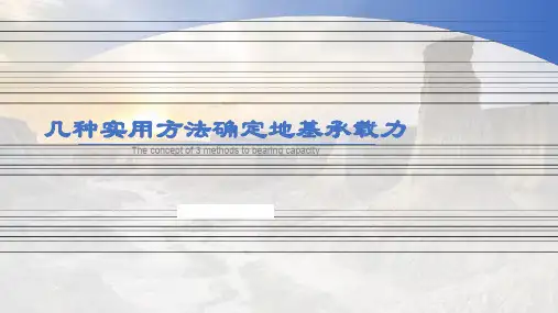 几种实用方法确定地基承载力