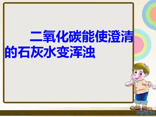 科学 二氧化碳能使澄清的石灰水变浑浊