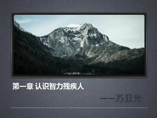 认识智力残疾人