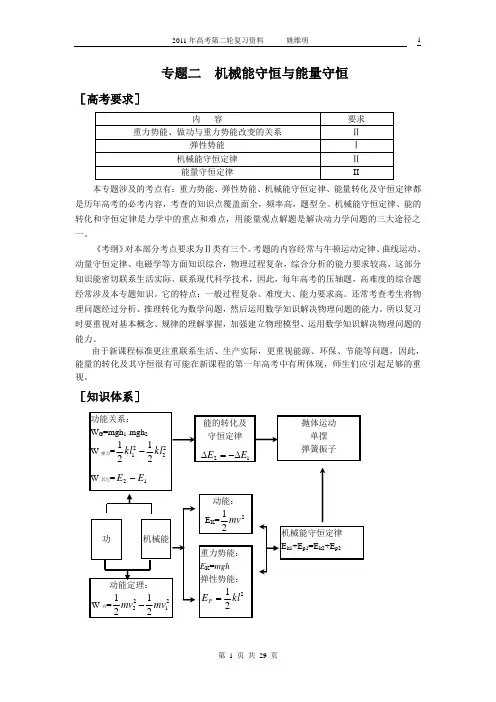 机械能守恒与能量守恒定律