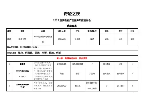 晚会台本(喜来登)第四版
