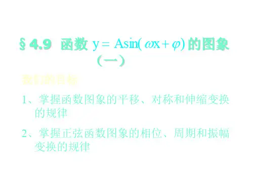 函数y=Asin(wx+φ)的图象(1)