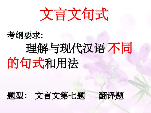 文言文特殊句式(上课)PPT课件