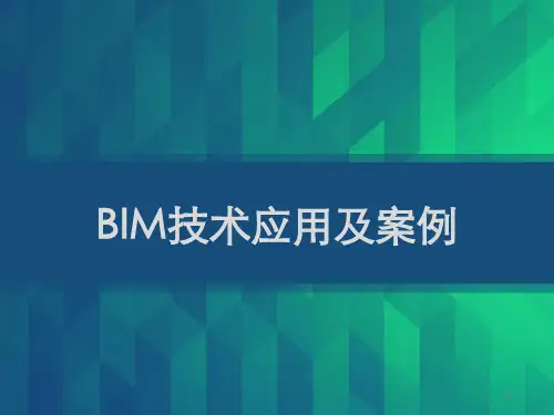 BIM技术应用及案例 PPT