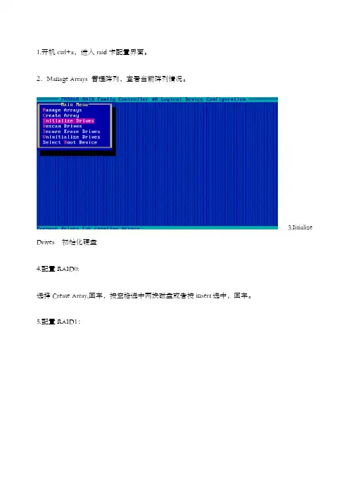 pmraid卡相关配置