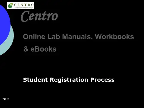 Centro - Student Registration Instructions for Spanish Classes中心为西班牙语课,学生注册须知19页PPT