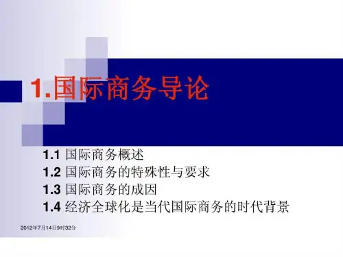 《国际商务导论》PPT课件