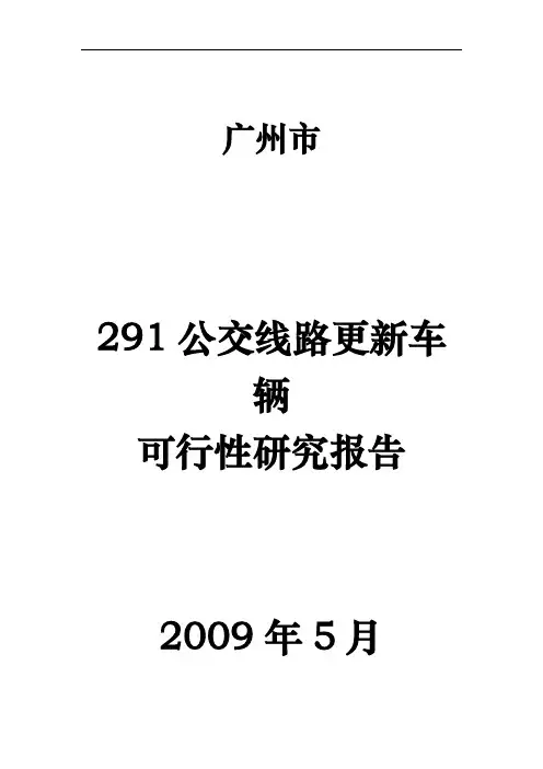 291路线车辆更新可行性研究报告