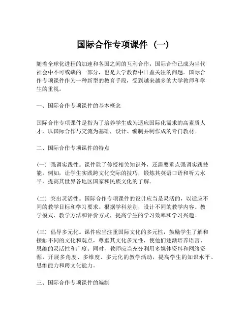 国际合作专项课件 (一)