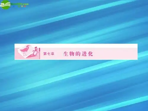 《》2011高三生物一轮课时1现代生物进化理论简介课件必修7(精)