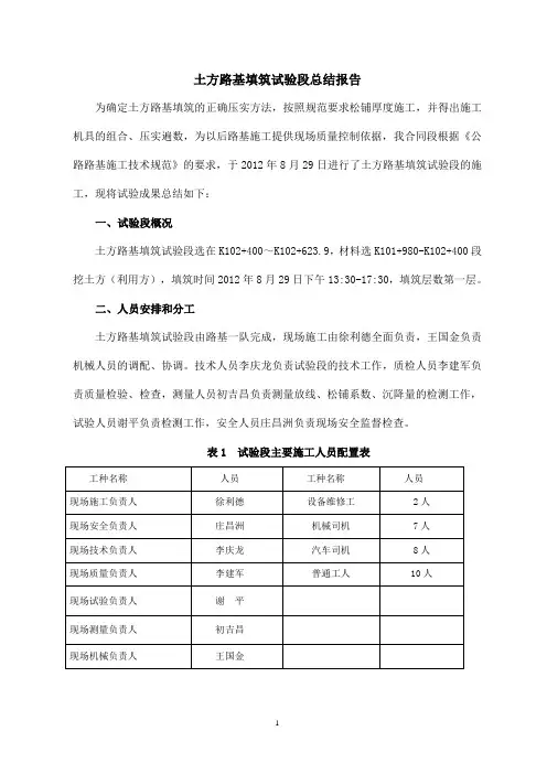 土方总结报告