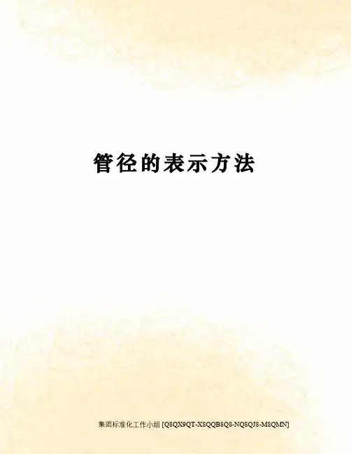 管径的表示方法修订稿