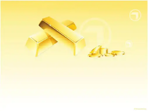 金条背景金融经济PPT模板