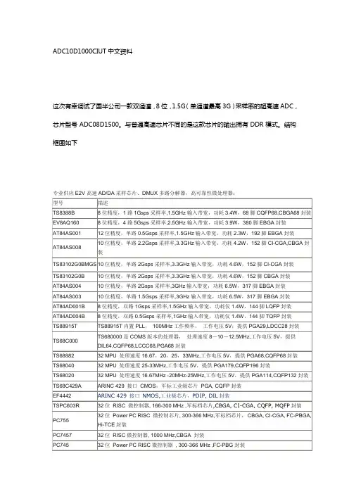 AD转换器芯片