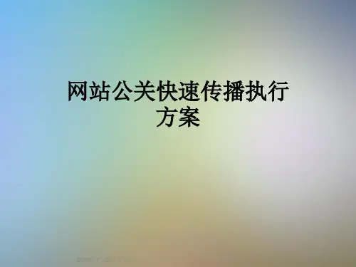 网站公关快速传播执行方案