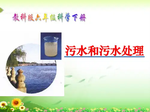 六年级下册科学《污水和污水处理》