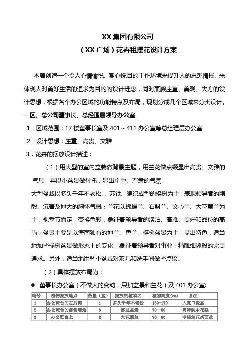盆景摆放方案