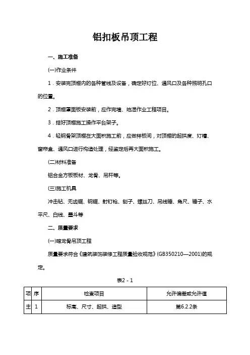 铝扣板吊顶工程施工工艺 2