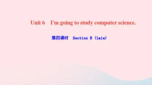 八年级英语上册Unit6I'mgoingtostudycomputerscience第四课时SectionB1a_1e课件新版人教新目标版