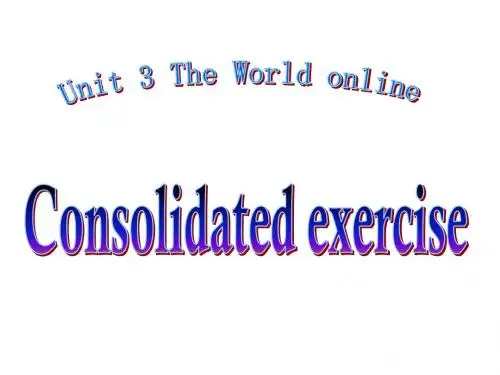 高二英语The World Online课件5