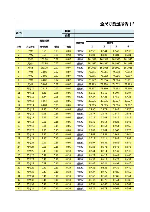 FAI报告模板