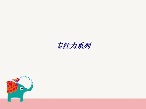 专注力系列专题培训课件