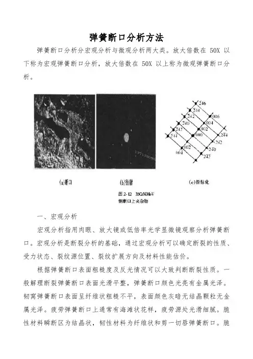 弹簧断口分析方法