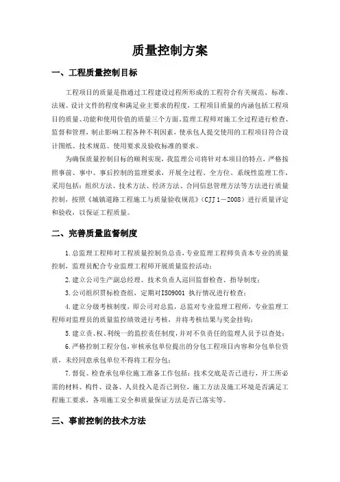 质量控制方案 2