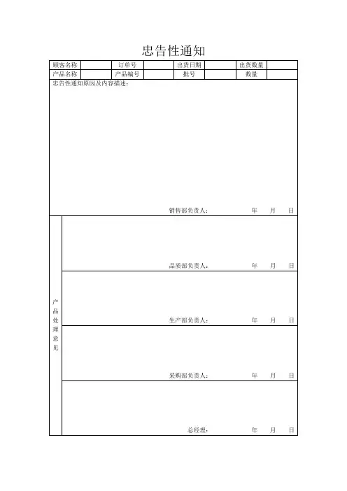 忠告性通知